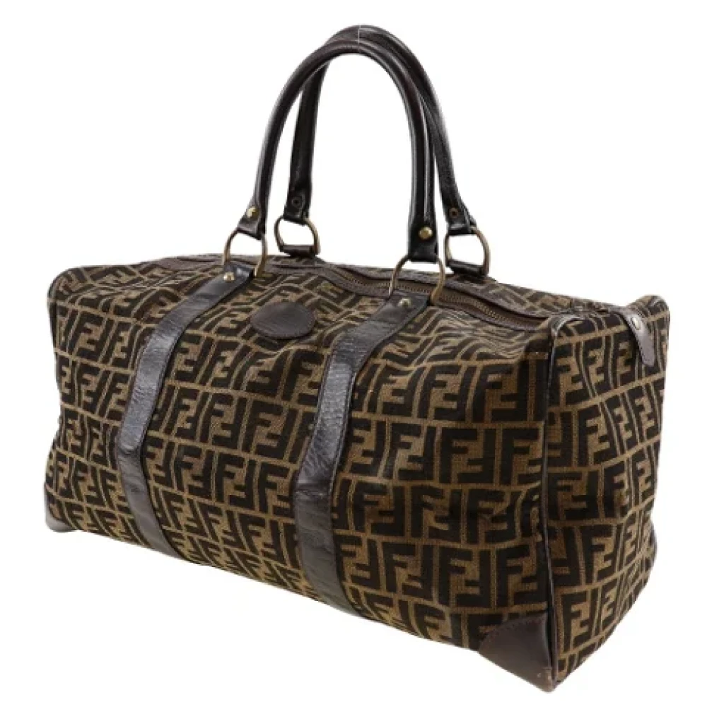 Fendi Vintage Pre-owned Canvas handbags Brown Unisex