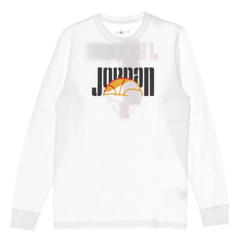 Jordan Sport DNA Lange Mouw Crew T-shirt White Heren