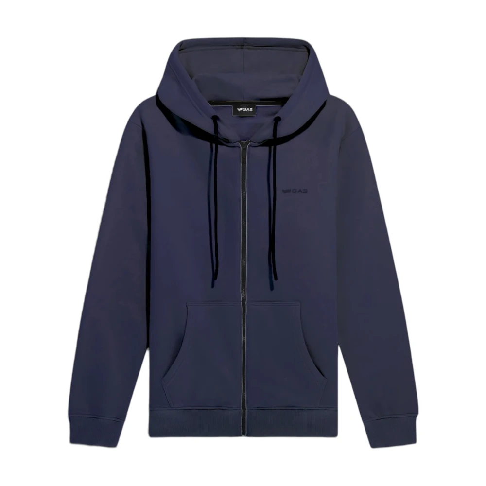 GAS Dragkedja Hoodie Blue, Herr