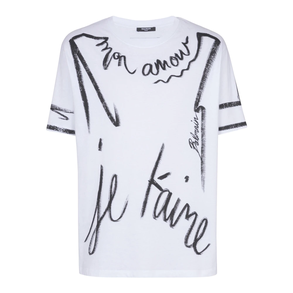 Balmain - Tops > T-Shirts - White - Balmain - Modalova