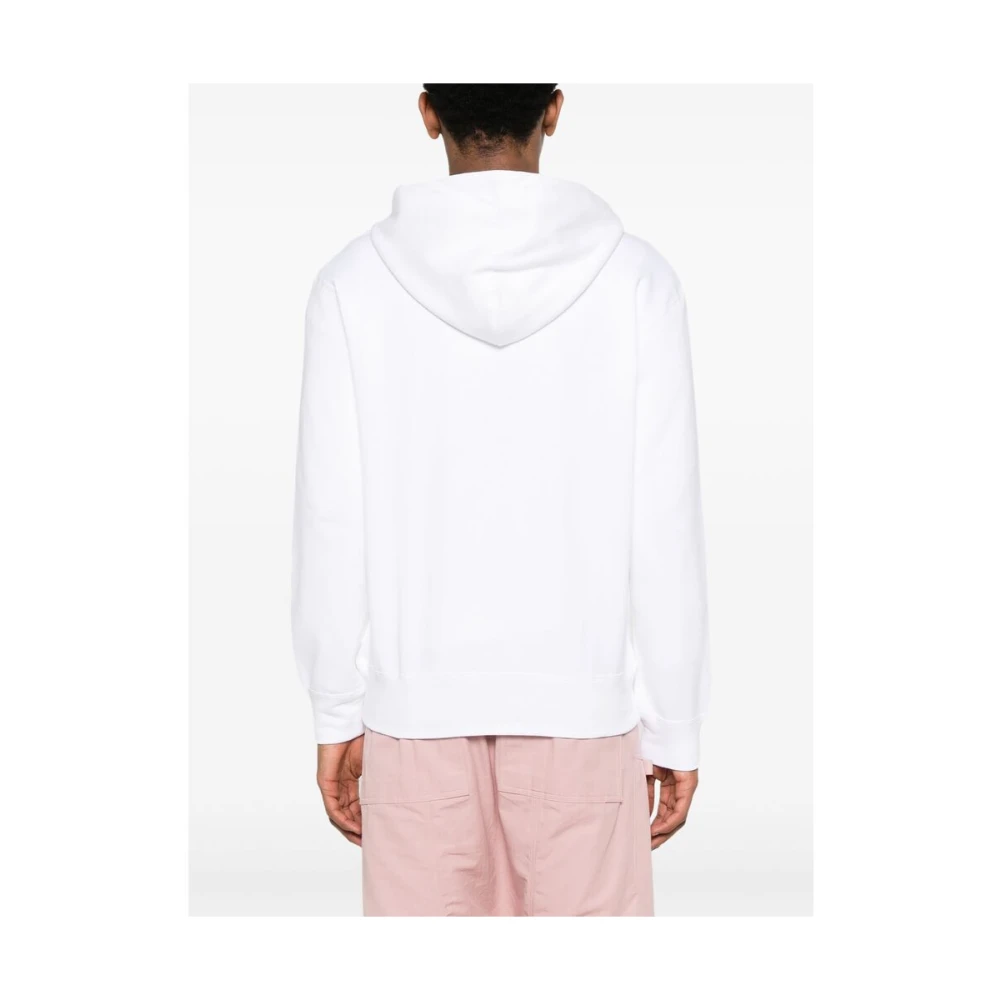 Comme des Garçons Play Witte Hoodie met Dubbel Hart Patch White Heren