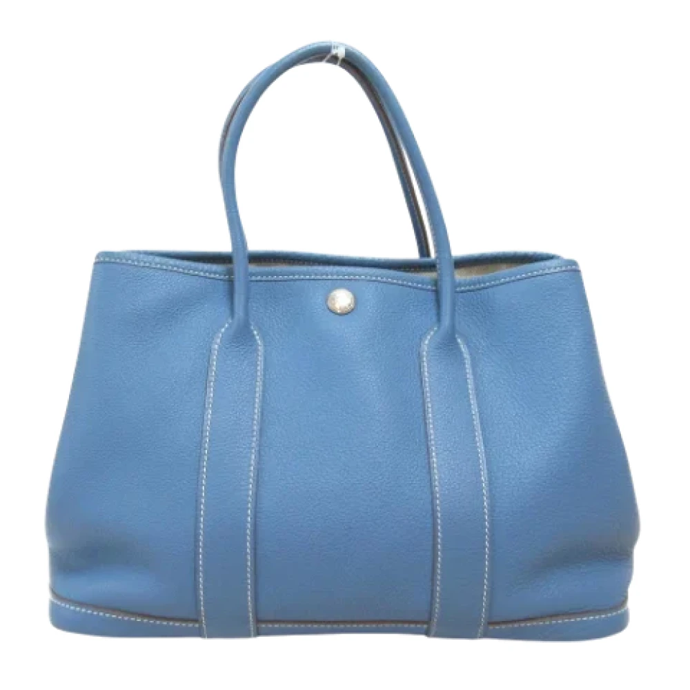 Hermès Vintage Pre-owned Leather handbags Blue Dames