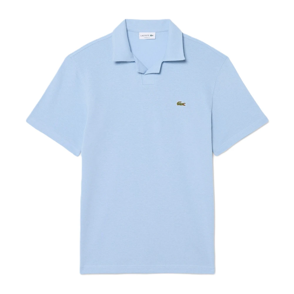 Lacoste Men's Blue Polo Shirts, L, Classic Fit Cotton-Linen Polo