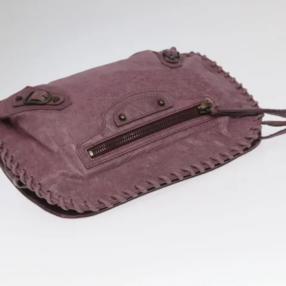 Balenciaga Vintage Pre-owned Leather balenciaga-bags Purple Dames