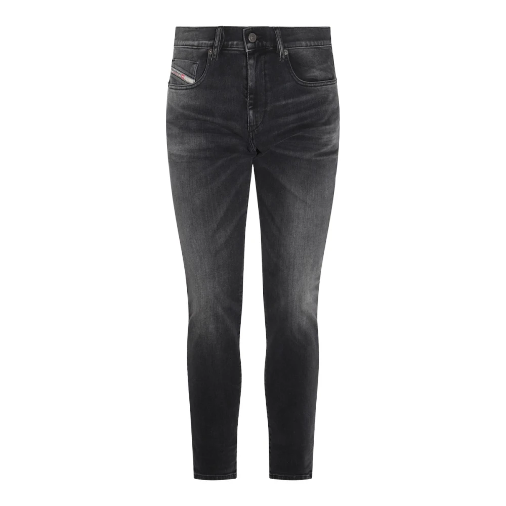 Diesel Zwarte Katoenen Denim Jeans Regular Fit Black Heren