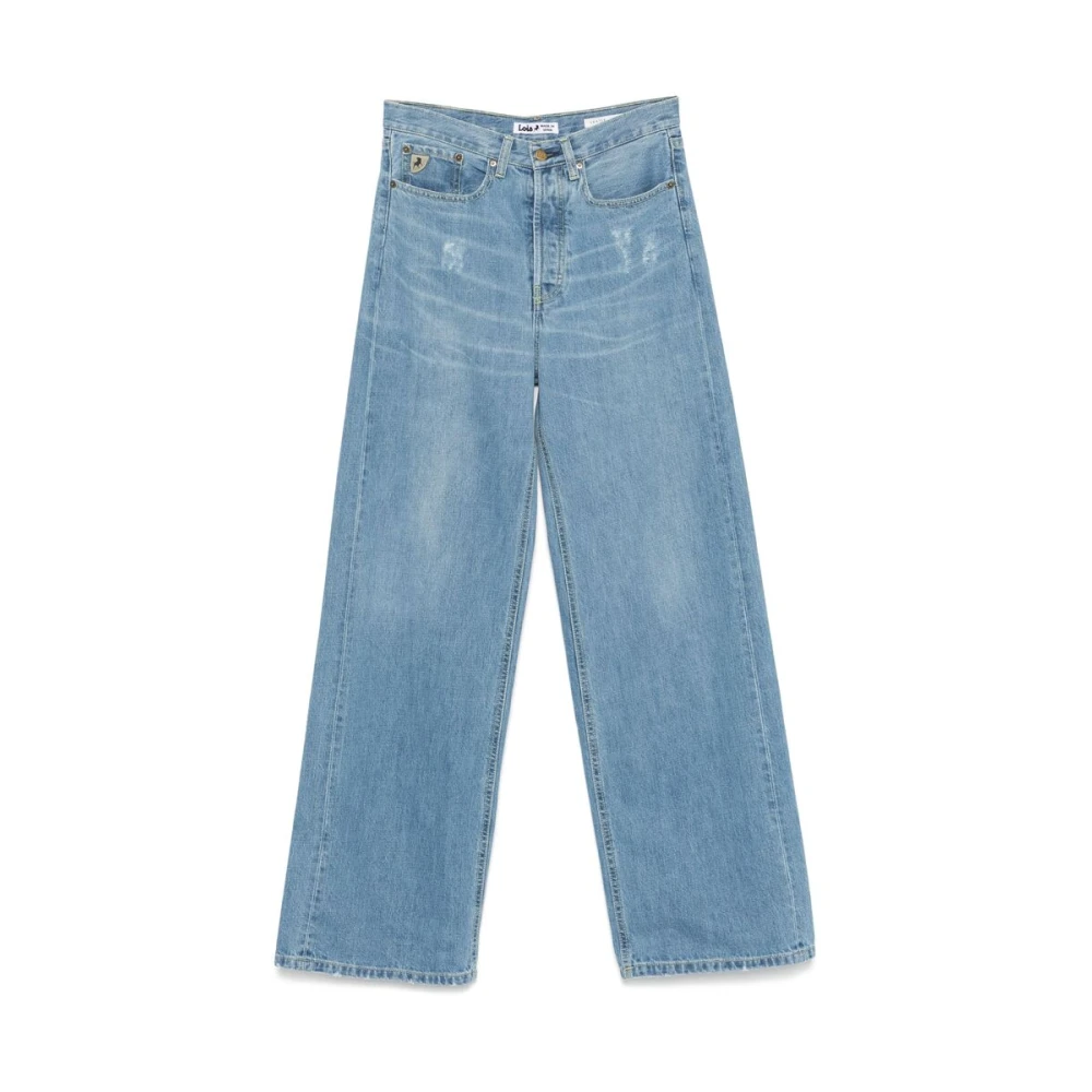 Lois Indigo Blauwe Klassieke Vijf Zakken Jeans Blue Dames