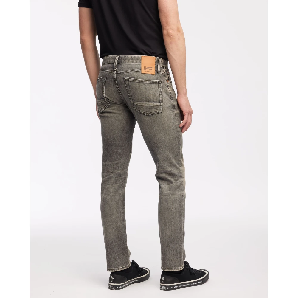 Denham Straight Fit Zwarte Stretch Jeans Black Heren