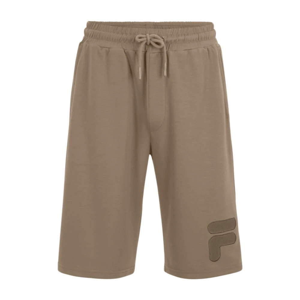 Fila Katoenen Bermuda Shorts Geïnspireerd door Basketbal Beige Heren