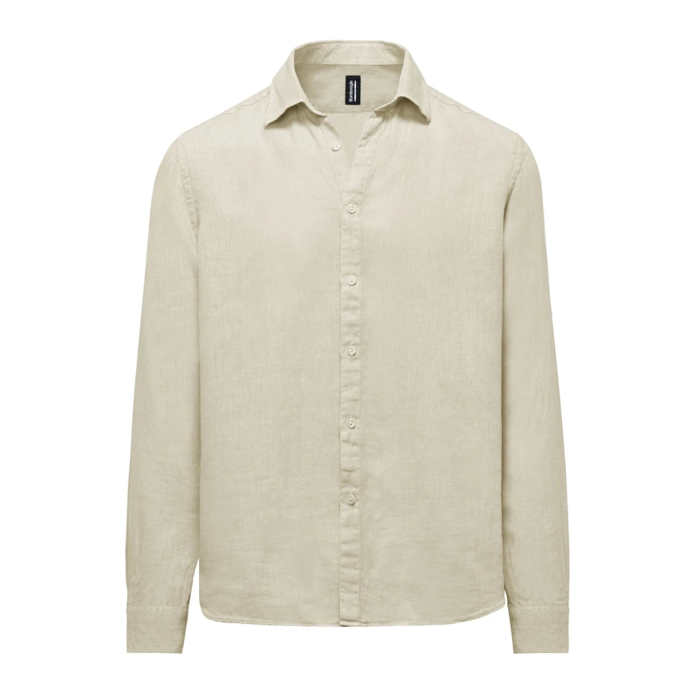 Bomboogie Uomo Beige - Camicia A Maniche Lunghe In Lino - Shirts - L