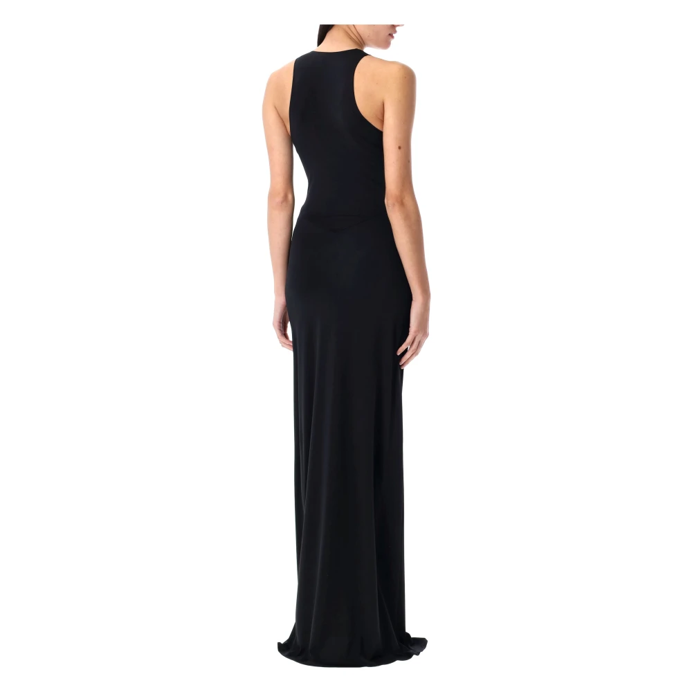 Coperni Zwarte Cut-Out Lange Jurk Black Dames