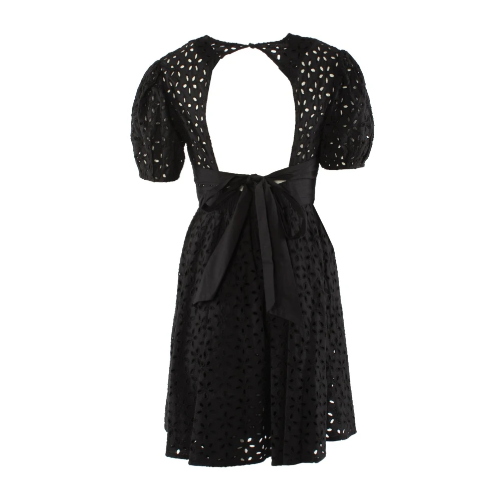 pinko Zwarte Katoenen Jurk Stijl 100890 Black Dames