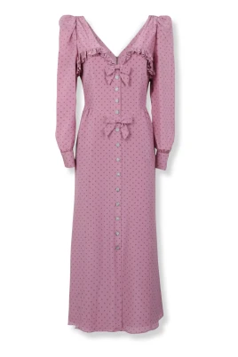 Polka Dot Midi Klänning