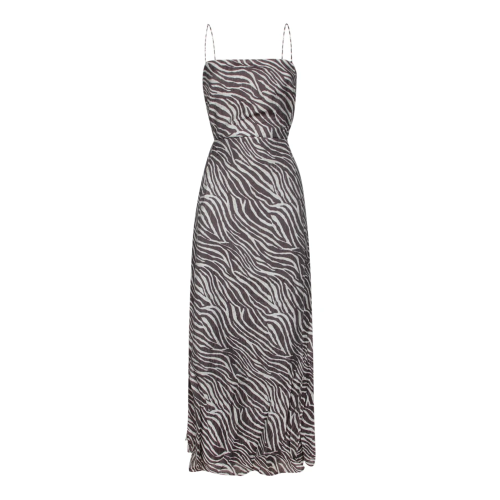 IRO Zebra Print Midi Klänning Multicolor, Dam