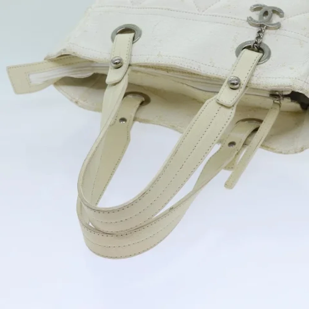 Chanel Vintage Pre-owned Canvas totes White Dames
