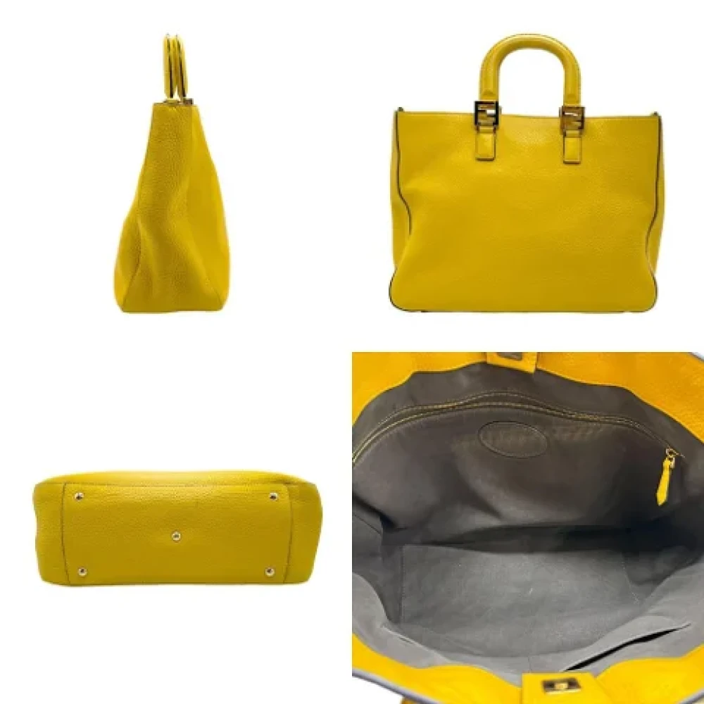 Fendi Vintage Pre-owned Leather fendi-bags Yellow Dames