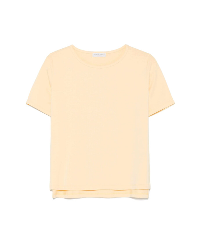 t-shirt-jaune-a-manches-courtes-avec-ourlet-asymetrique