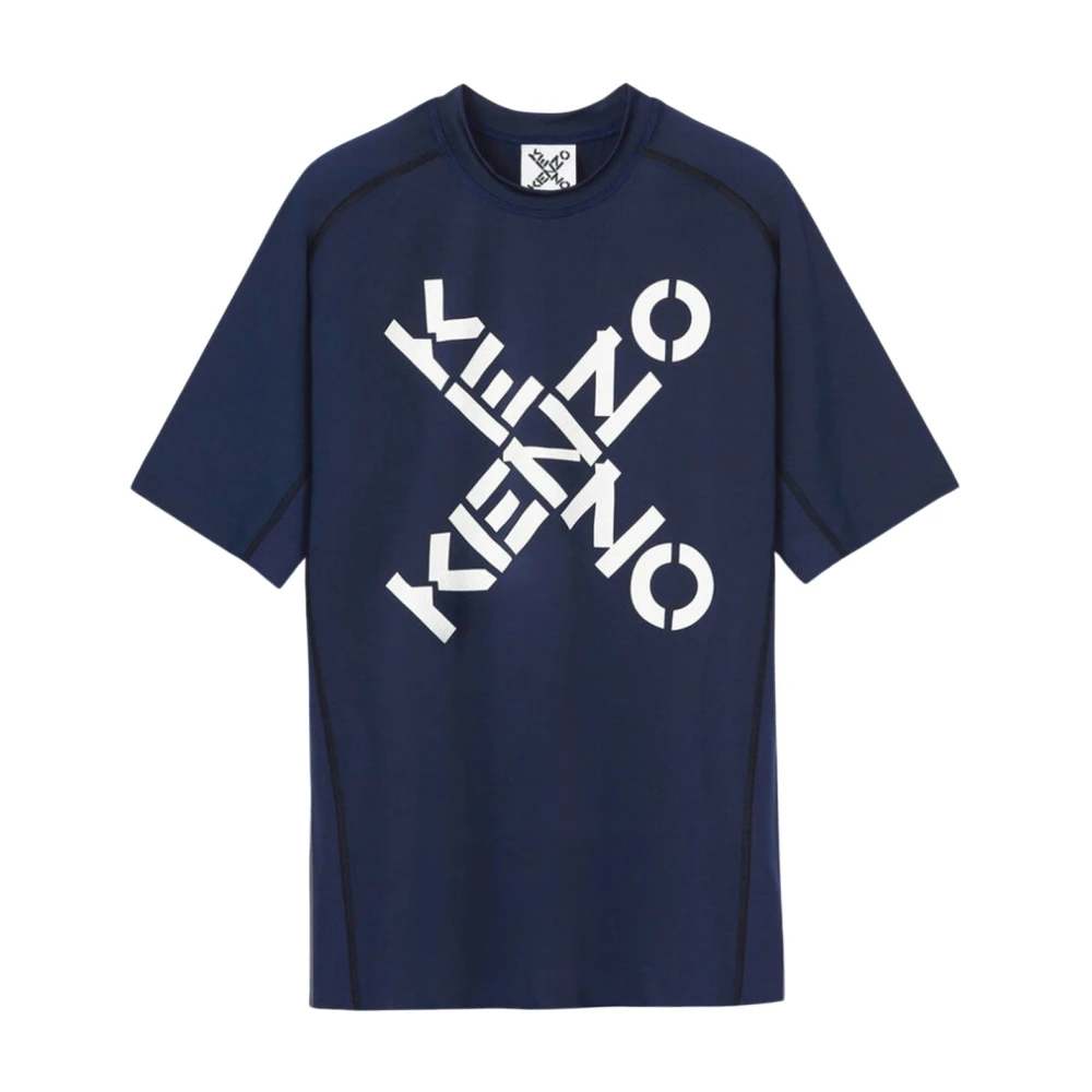 Kenzo Navy Slim-Fit Sport T-shirt Blue Heren