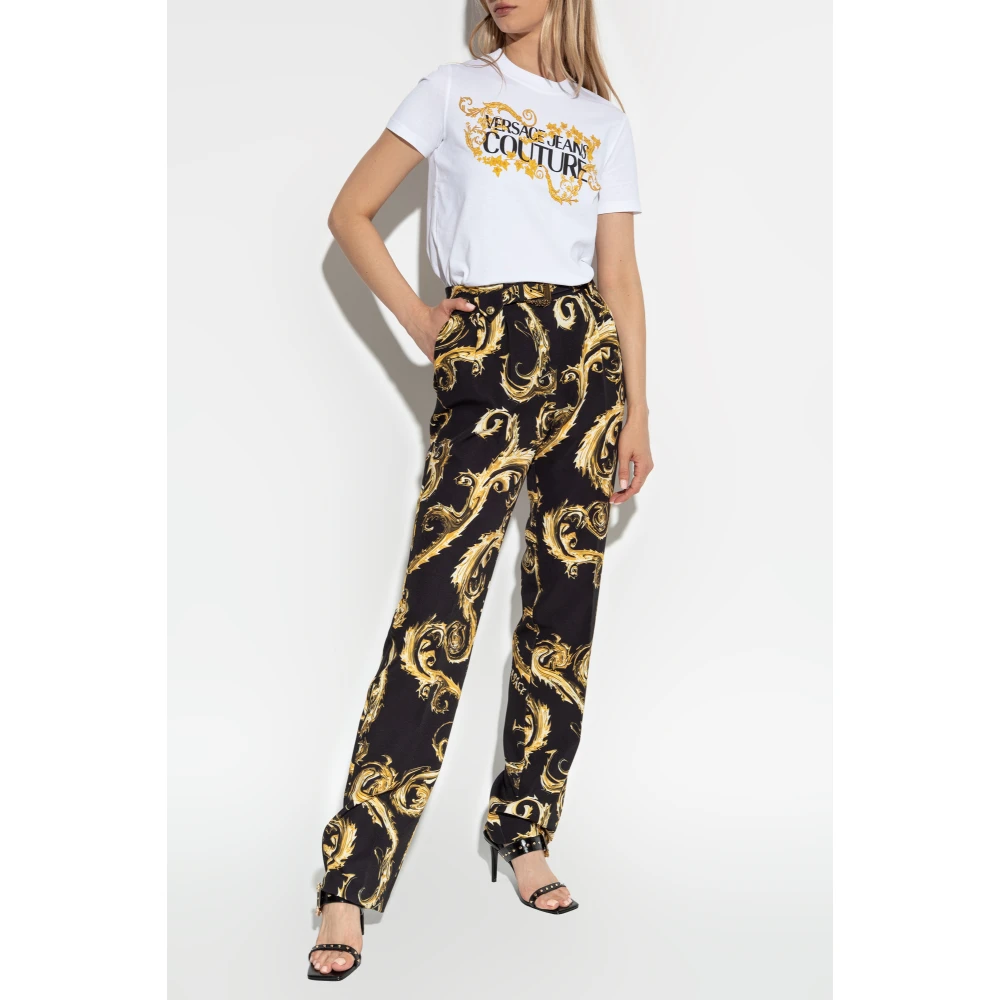 Versace Jeans Couture T-shirt met logo White Dames