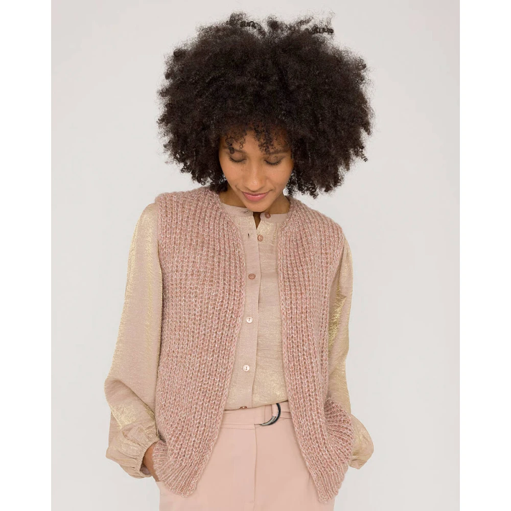 Anna Van Toor Lange mouw blouse Beige Dames