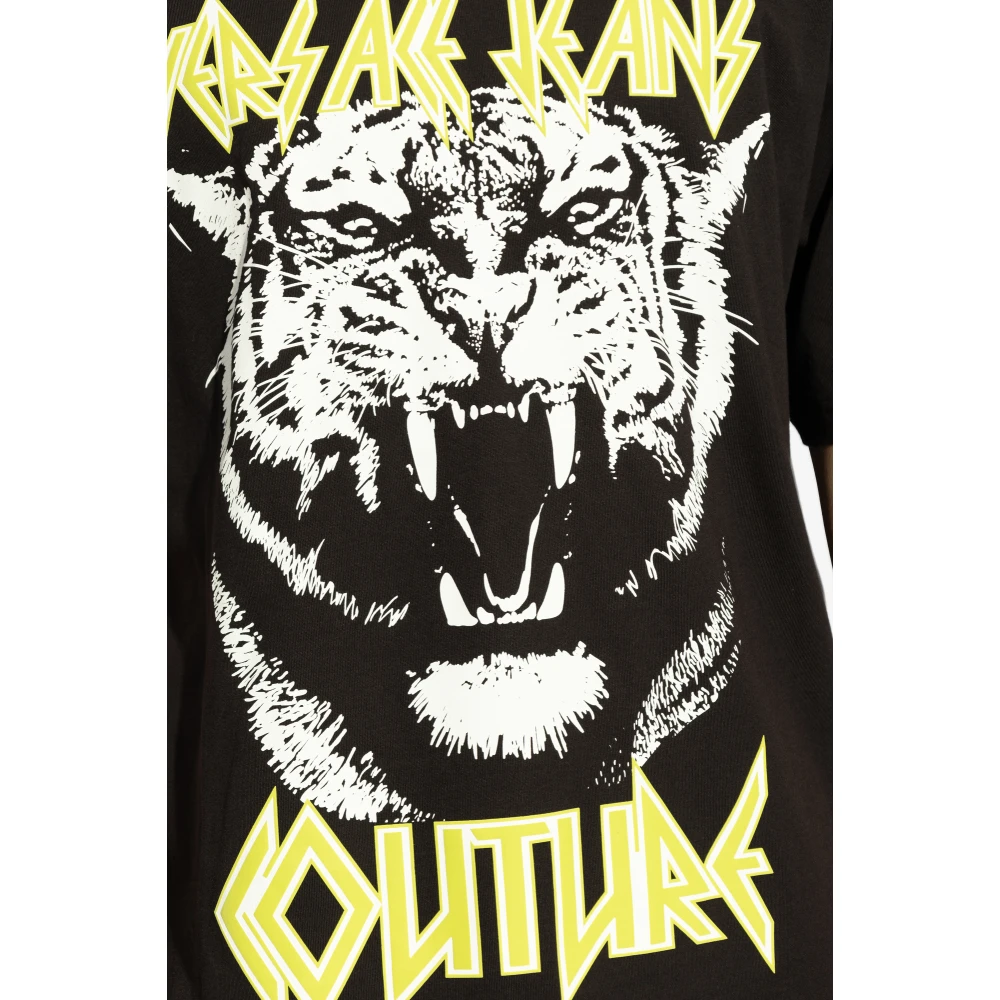 Versace Jeans Couture T-shirt met print Black Heren