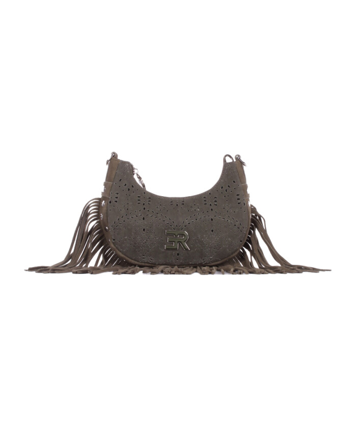 groene-franje-en-studs-schoudertas