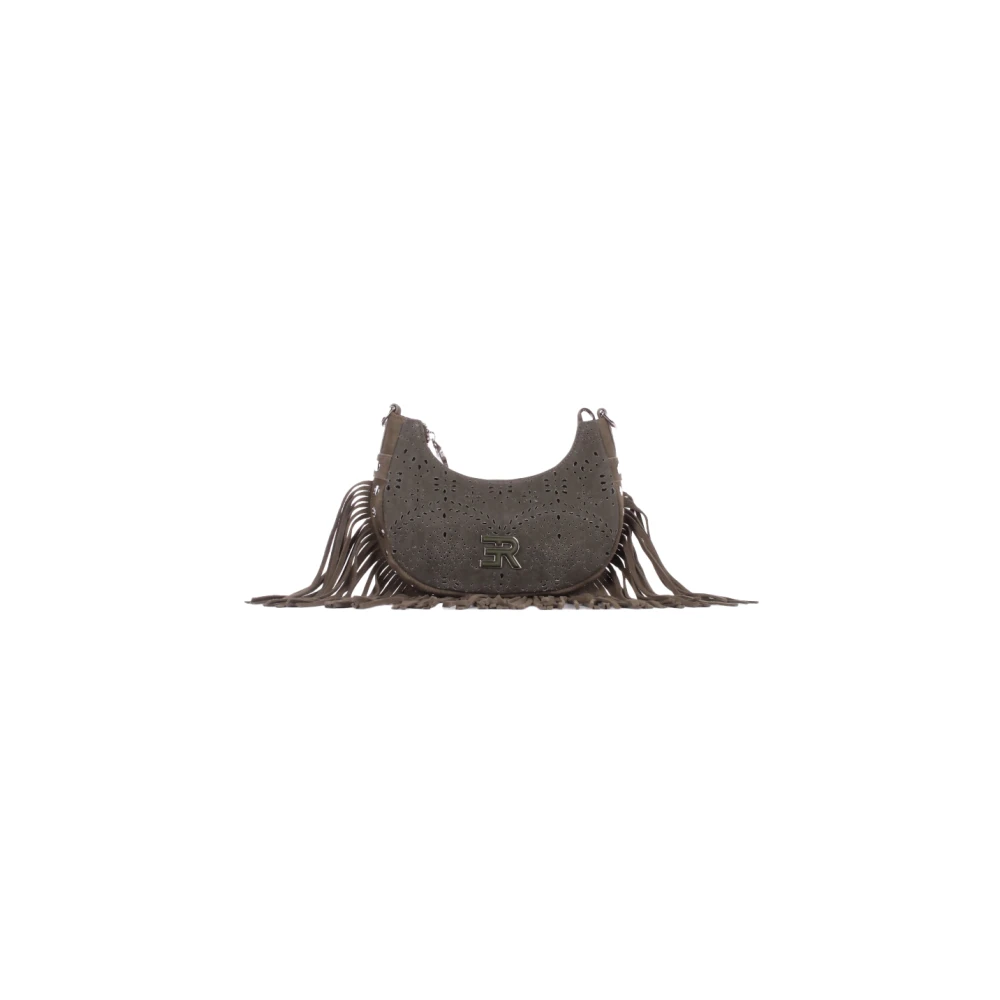Ermanno Scervino Women's Green Fringe And Studs Shoulder Bag - Shoulder Bags - One Size - Bags