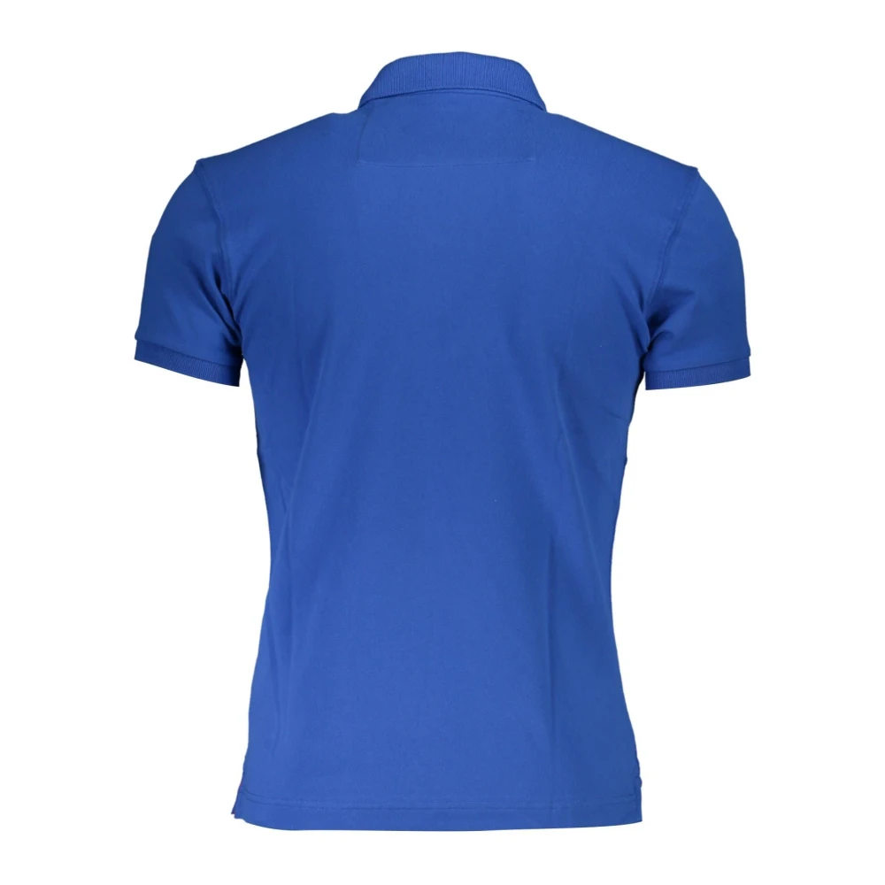 LA MARTINA Geborduurd Poloshirt met Contrasterende Details Blue Heren