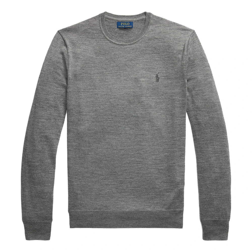 Polo Ralph Lauren Heather Grey Pullover Sweater Gray, Herr