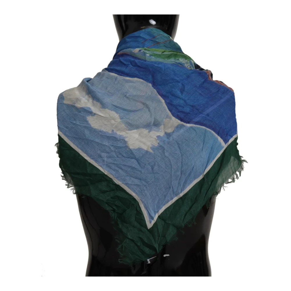 Dolce & Gabbana Sorrento DG Print Fringe Sjaal Multicolor Dames