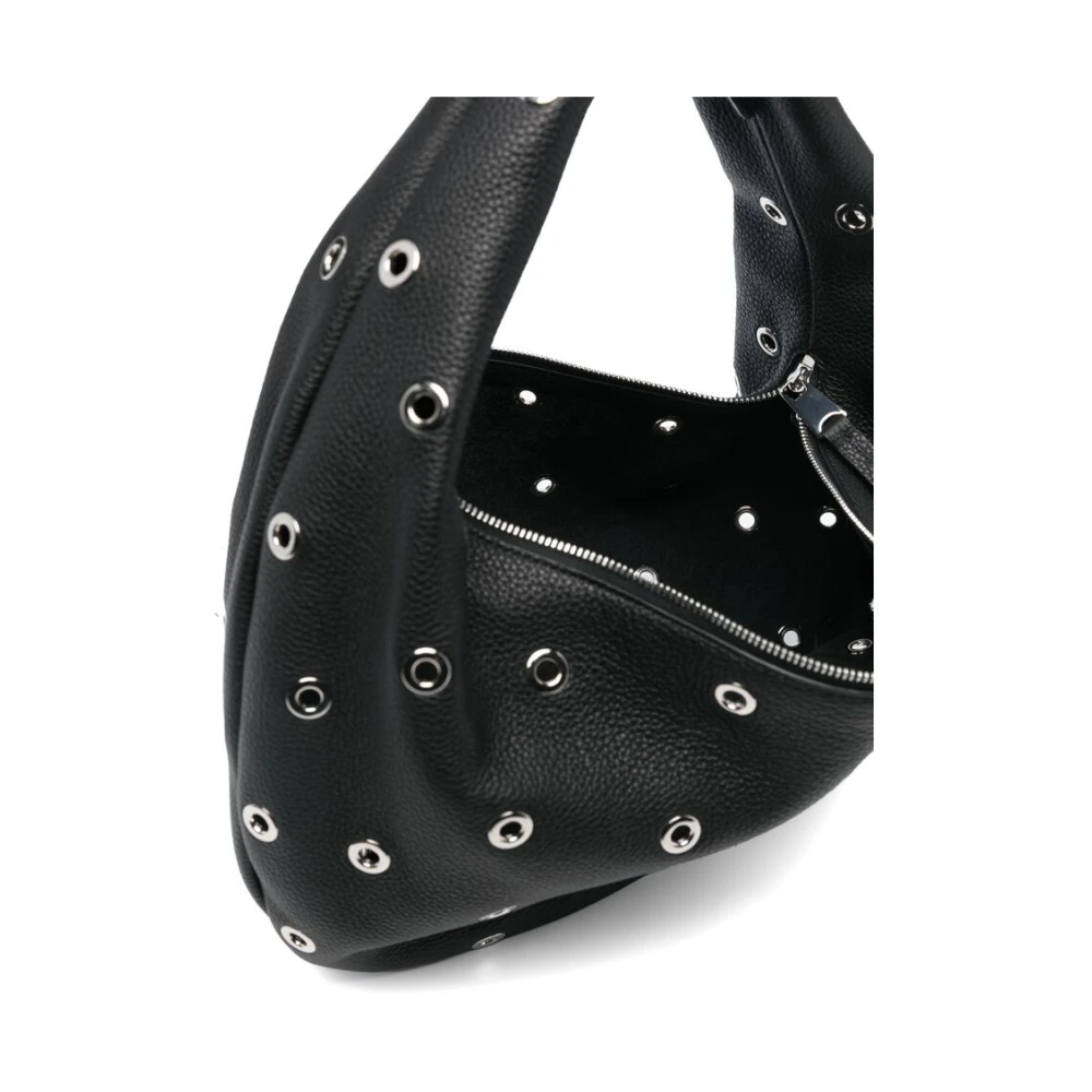 Khaite Zwarte leren schoudertas Black Dames