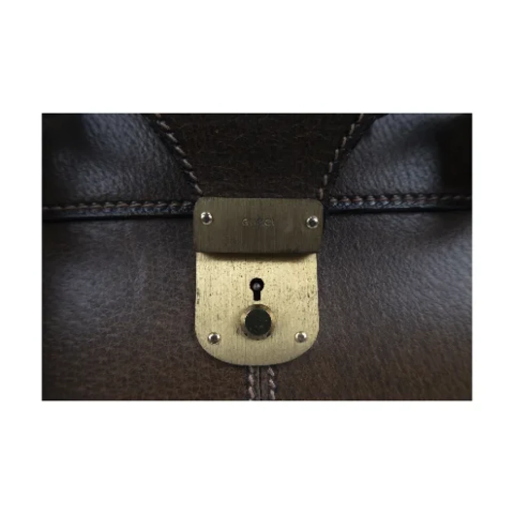 Gucci Vintage Pre-owned Leather gucci-bags Brown Heren