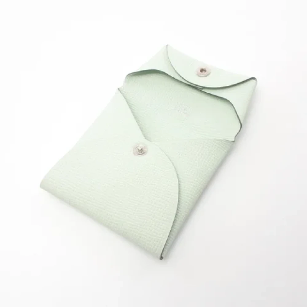 Hermès Vintage Pre-owned Leather wallets Green Dames
