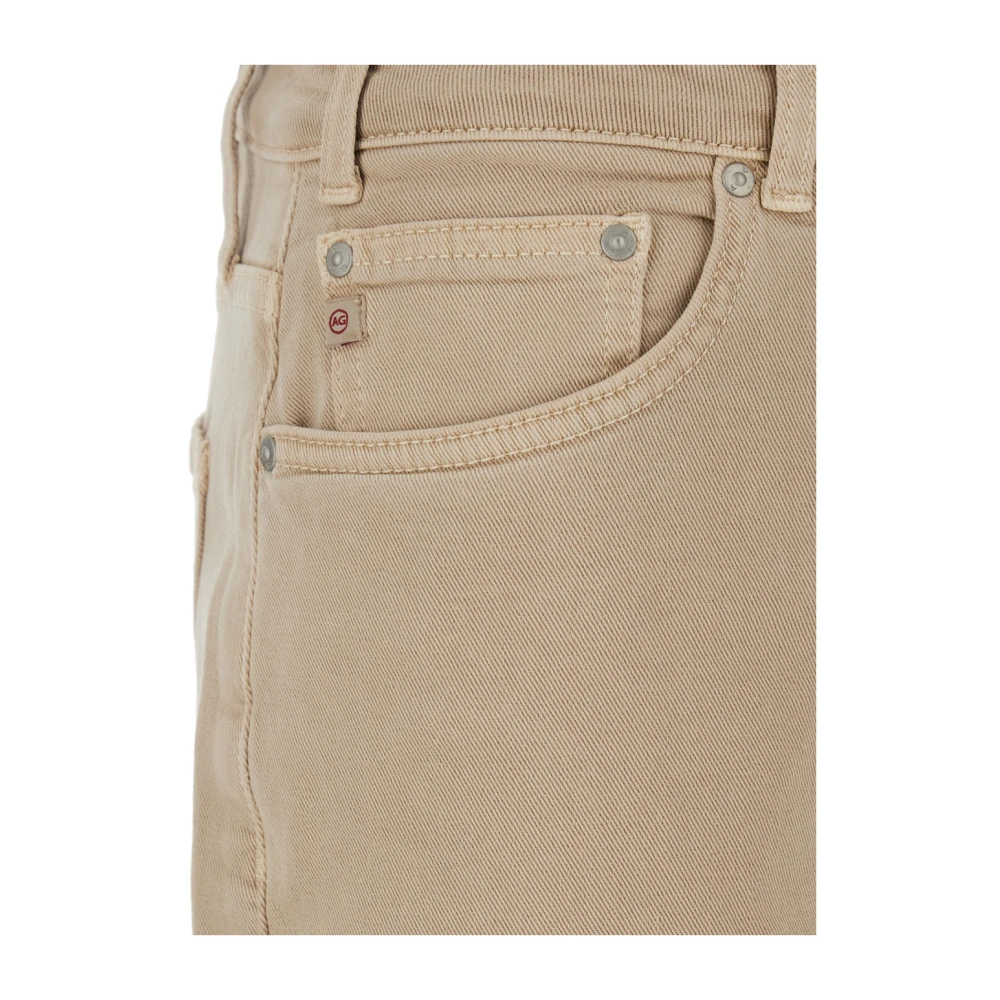 adriano goldschmied Beige Palazzo Jeans met Logo Patch Beige Dames