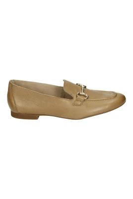 Cognac Slip-Ons med Gummisula
