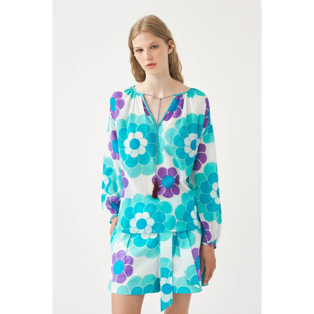 Antik batik Vloeibare print blouse Suny Multicolor Dames