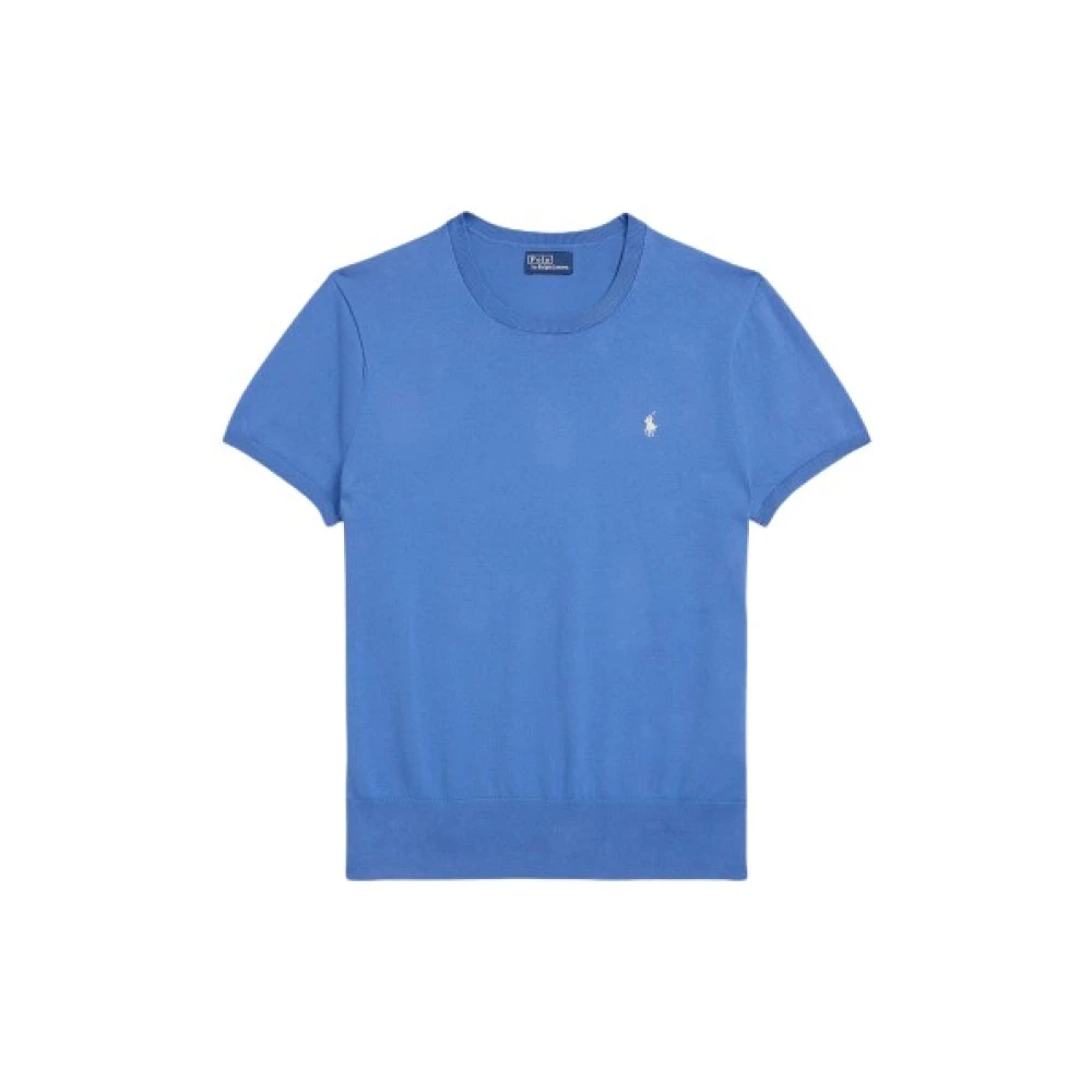 Polo Ralph Lauren Trui met korte mouwen van katoenmix Blue Dames