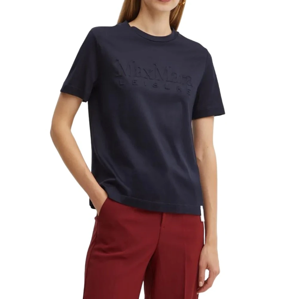 Max Mara Blauwe T-shirts en Polos Regular Fit Blue Dames