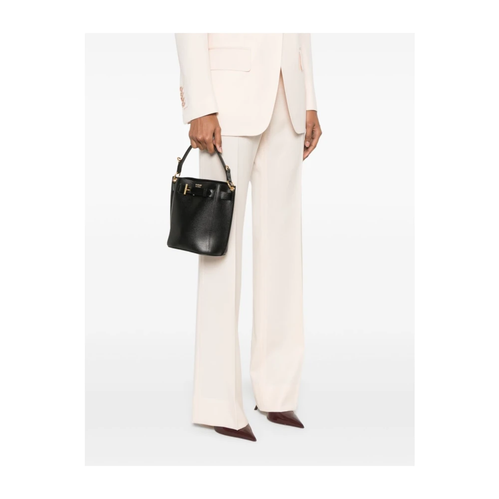 Tom Ford Zwarte Afneembare Handvat Schoudertas Black Dames