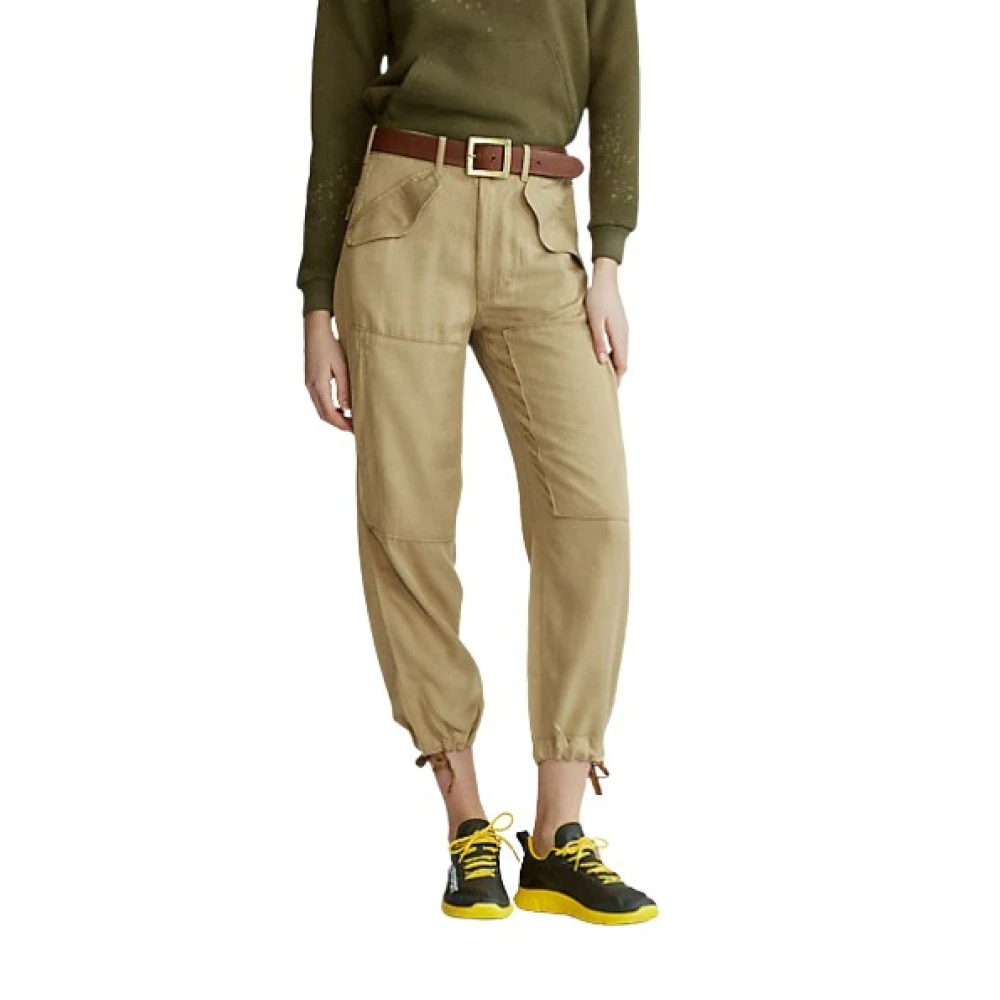Polo Ralph Lauren Cropped Trousers Brown Dames