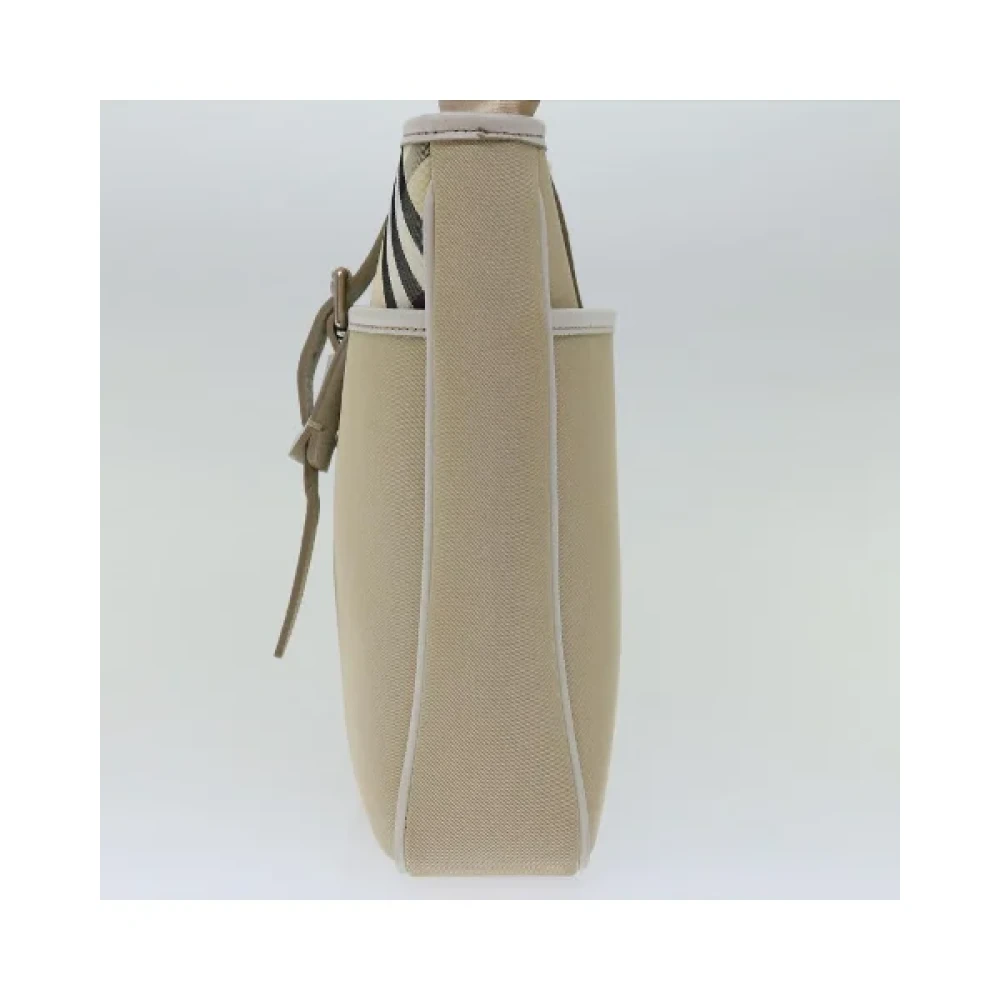 Burberry Vintage Pre-owned Cotton shoulder-bags Beige Dames