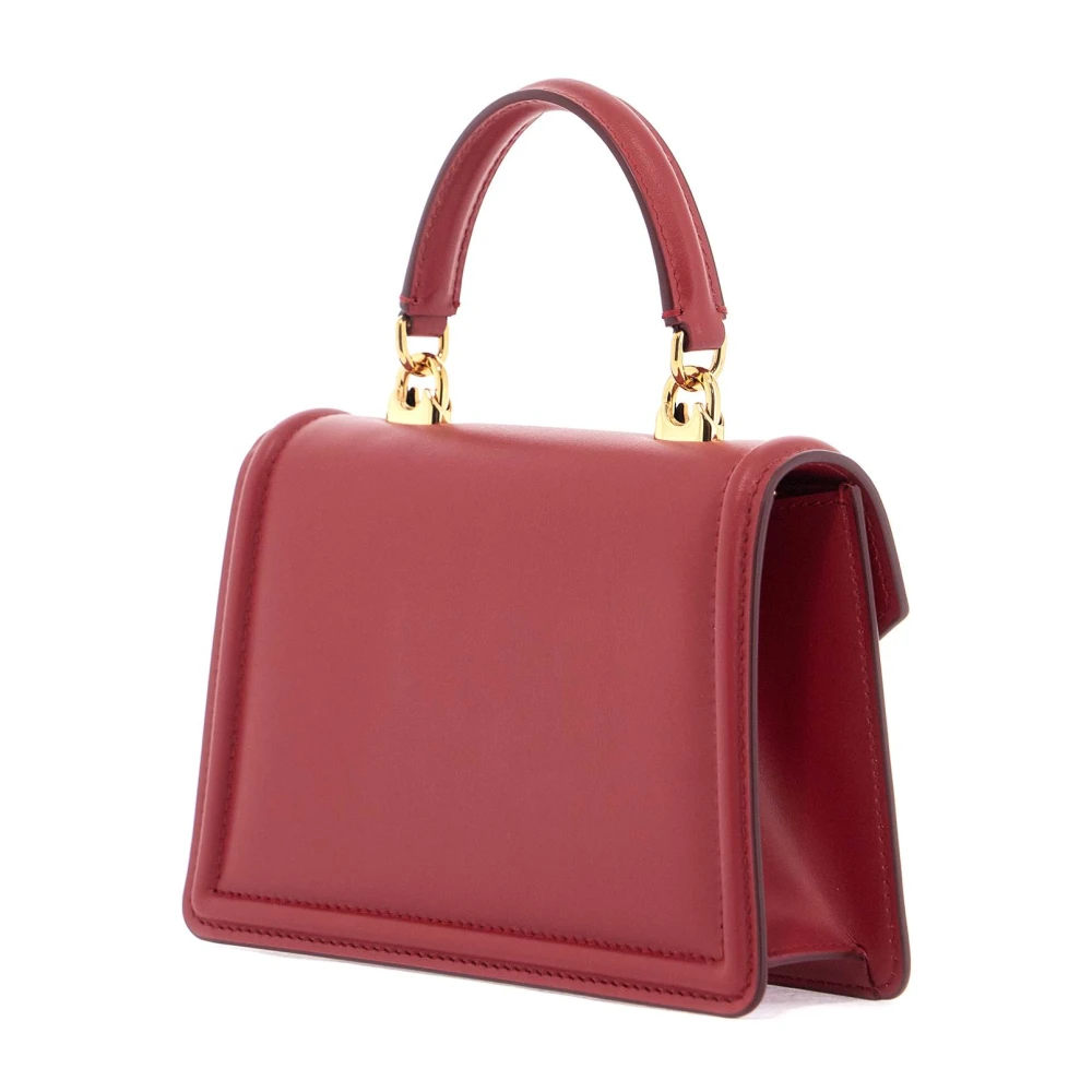 Dolce & Gabbana Rode klaproos lederen crossbody tas hart motief Red Dames