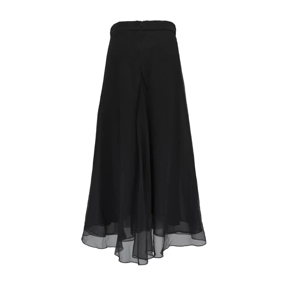 BRUNELLO CUCINELLI Wijdvallende Maxi Rok Black Dames