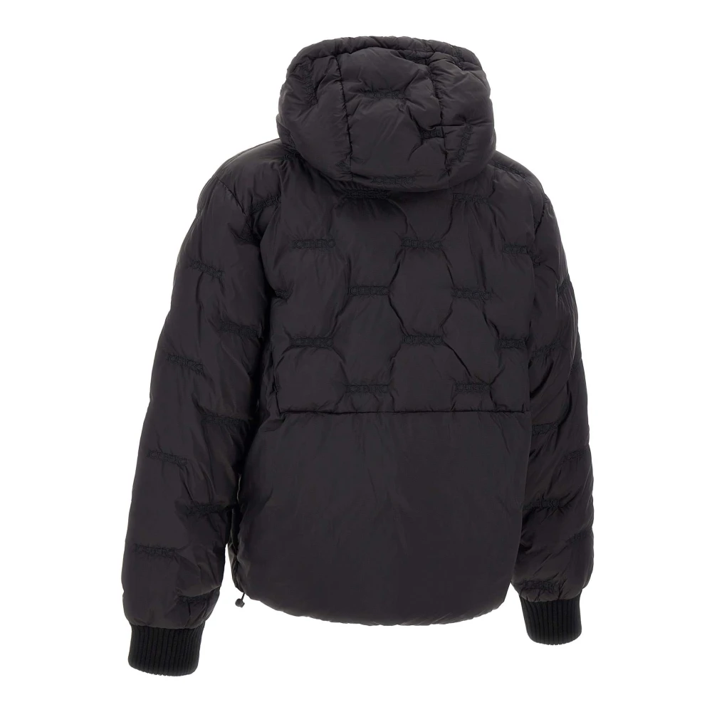 Iceberg Zwarte donsjas met luxe quilten Black Heren