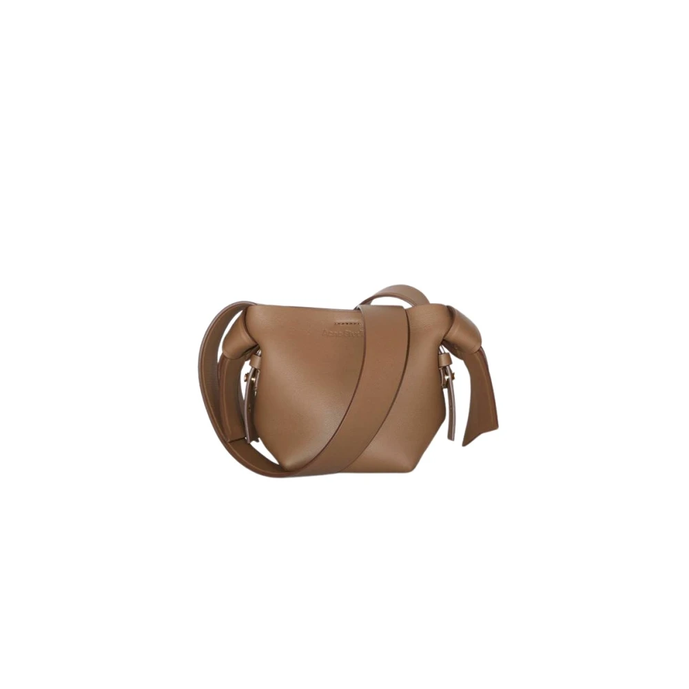 Acne Studios Twisted Musubi Micro Tote Bag Brown Dames