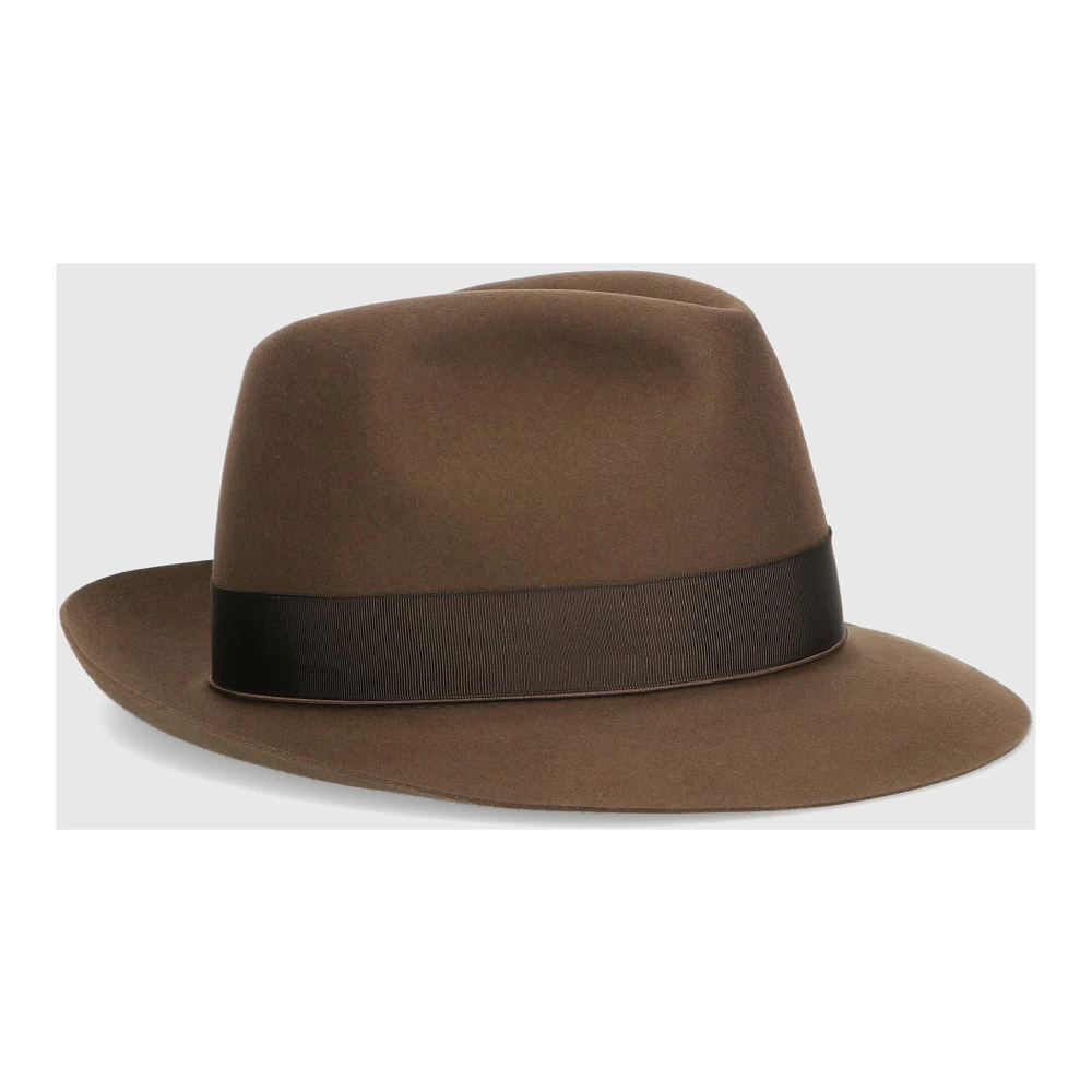 Borsalino Federico Beaver Hat Medium Brim Brown Heren