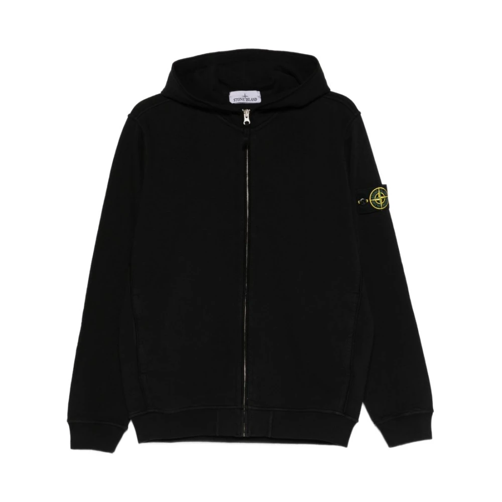 Stone Island Black Zip-Throughs, Male, S, Jumpers