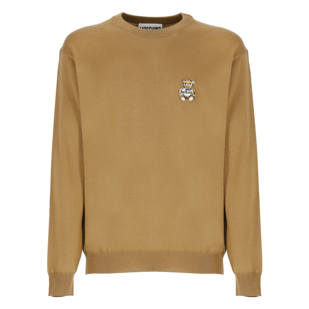 Moschino Bruine Sweater met Teddy Bear Logo Brown Heren