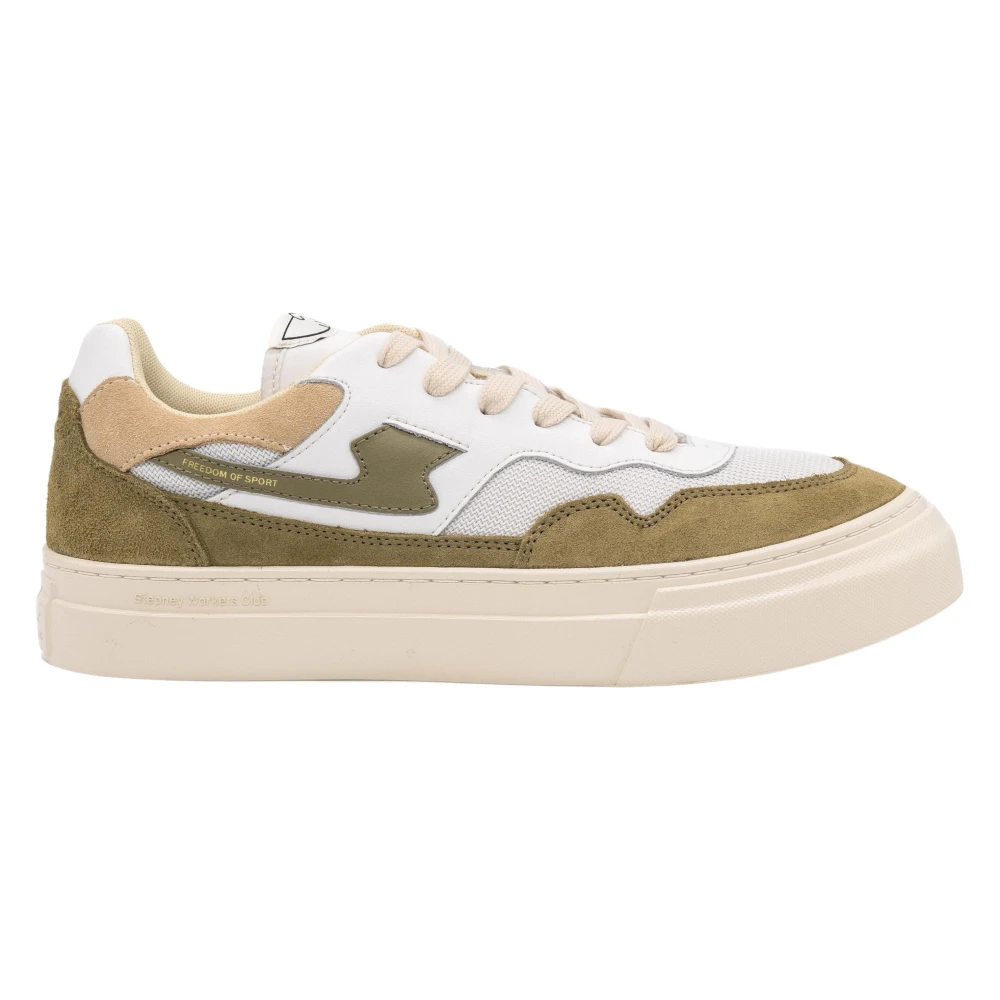 S.w.c. Stepney Workers Club Pearl S-Strike Sneakers i Vit/Mossa Beige, Herr