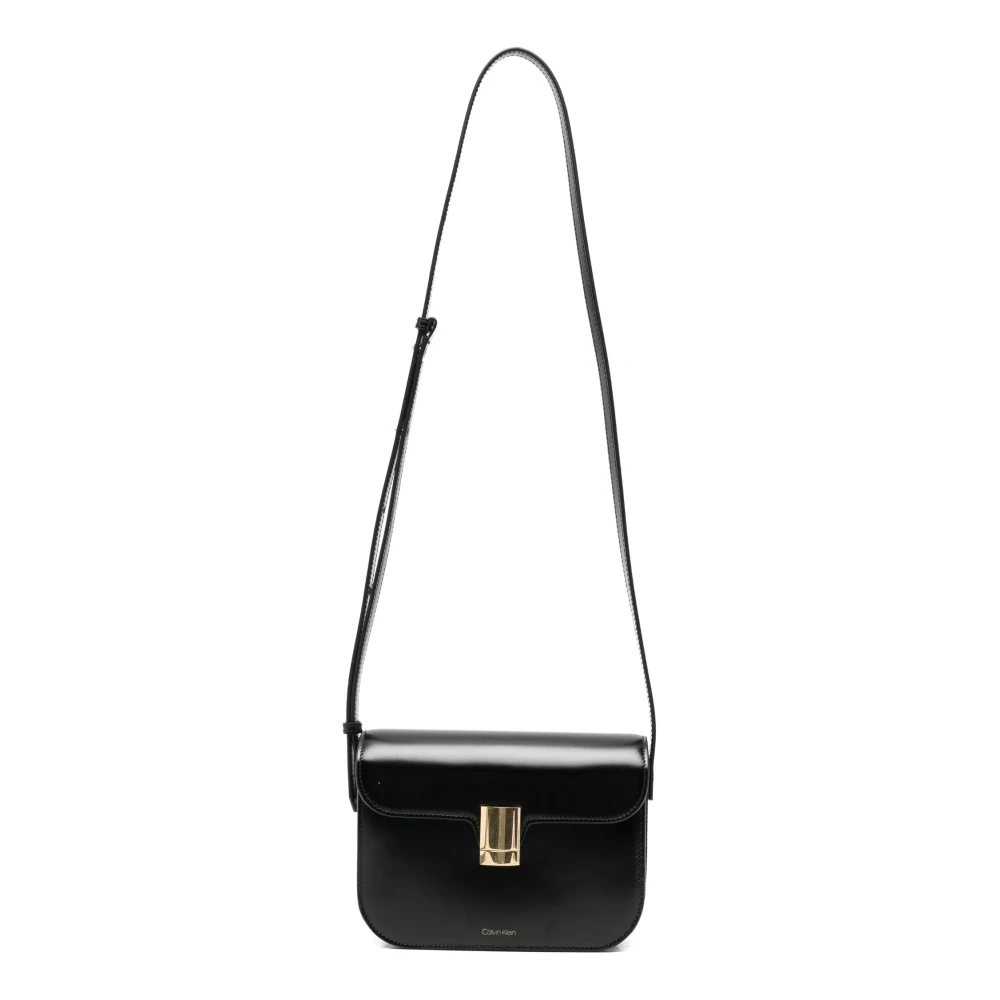 Calvin Klein Women's Black Tilla Leather Shoulder Bag - Cross Body Bags - One Size - Bags