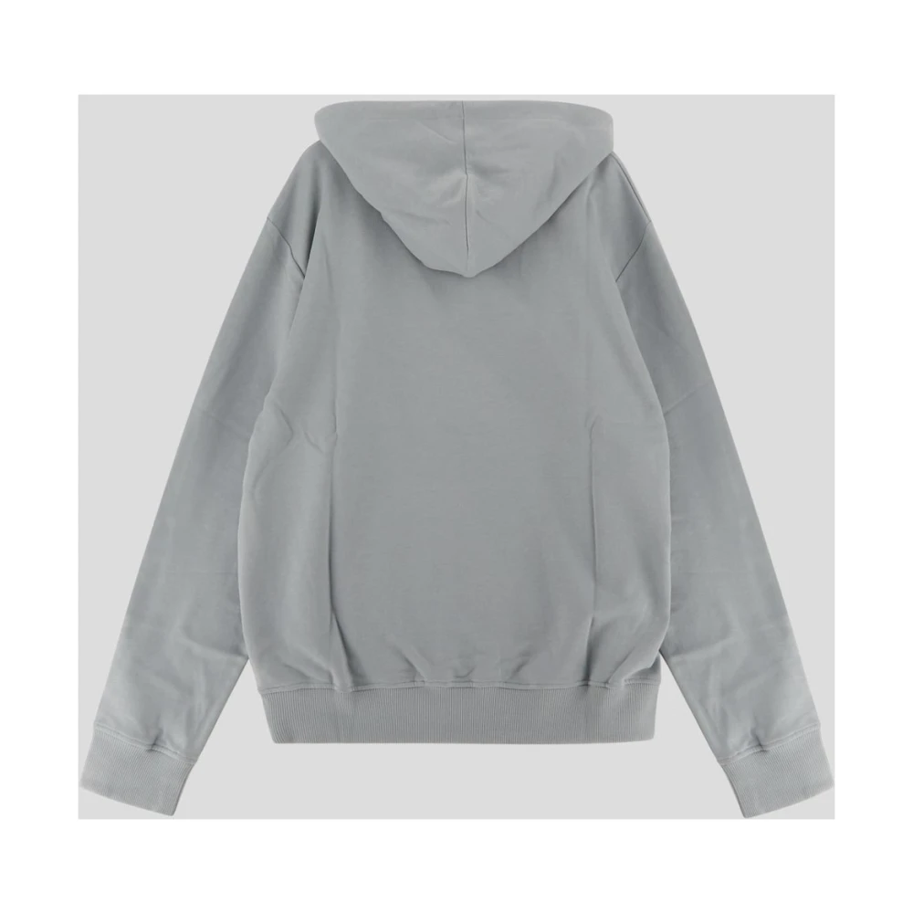 Balmain Katoenen Logo Hoodie Gray Heren
